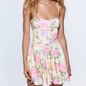 Zara floral corset dress